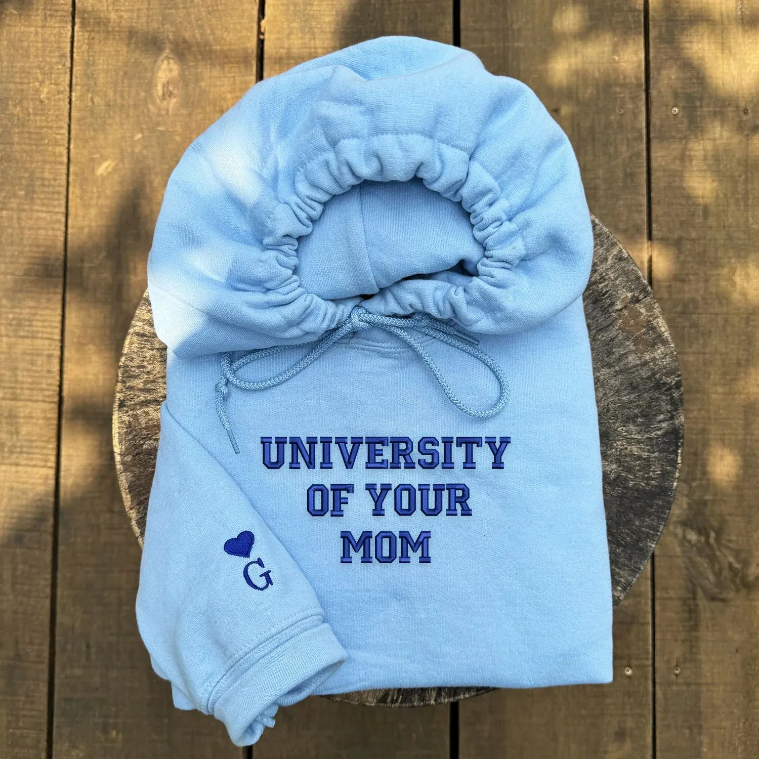 University of Your Mom Embroidered Sweatshirt, Hoodie sold by Embroly product image thumbnail 3