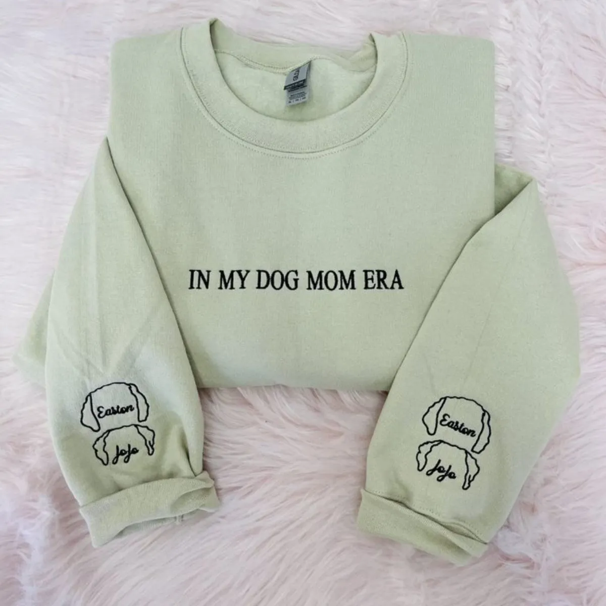 Dog Mama Sweatshirt, Hoodie Embroidered with Dog Ear, Name, Quote sold by Embroly product image thumbnail 3