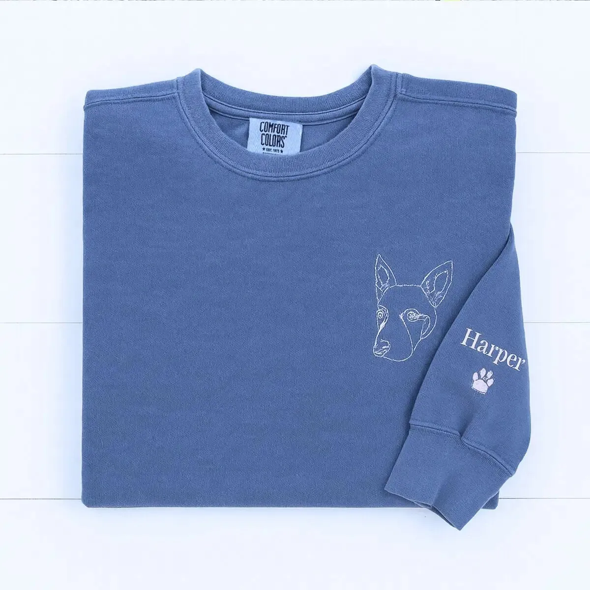 Personalized Doberman Dad Shirt with Embroidered Portrait from Photo, Best Gifts For Doberman Dog Dad sold by Embroly product image thumbnail 5