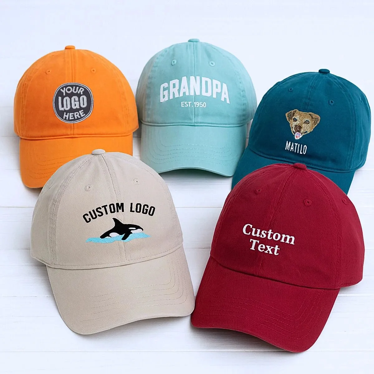 Custom Hats with Company Logo - Embroidered Business Logo sold by Embroly