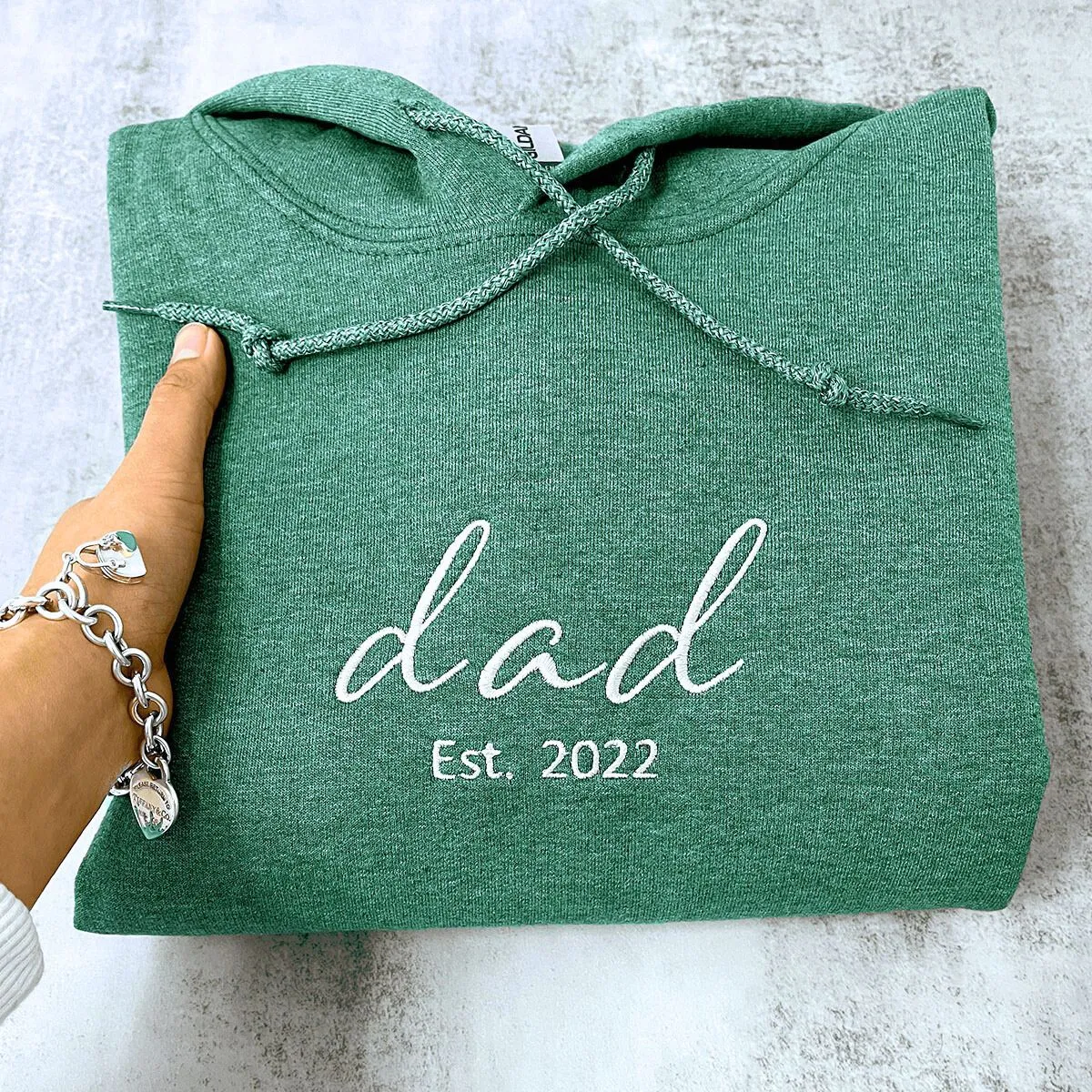 Personalized Fathers Day Hoodies or Sweatshirt with Embroidered Est 2023 2024 Any Year sold by Embroly