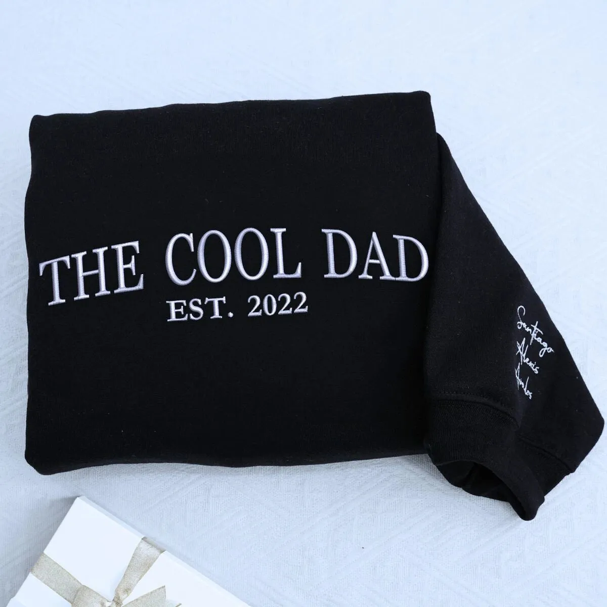 The Cool Dad Sweatshirt/Hoodie with Custom Embroidered "Est. Year Became Father sold by Embroly product image thumbnail 3