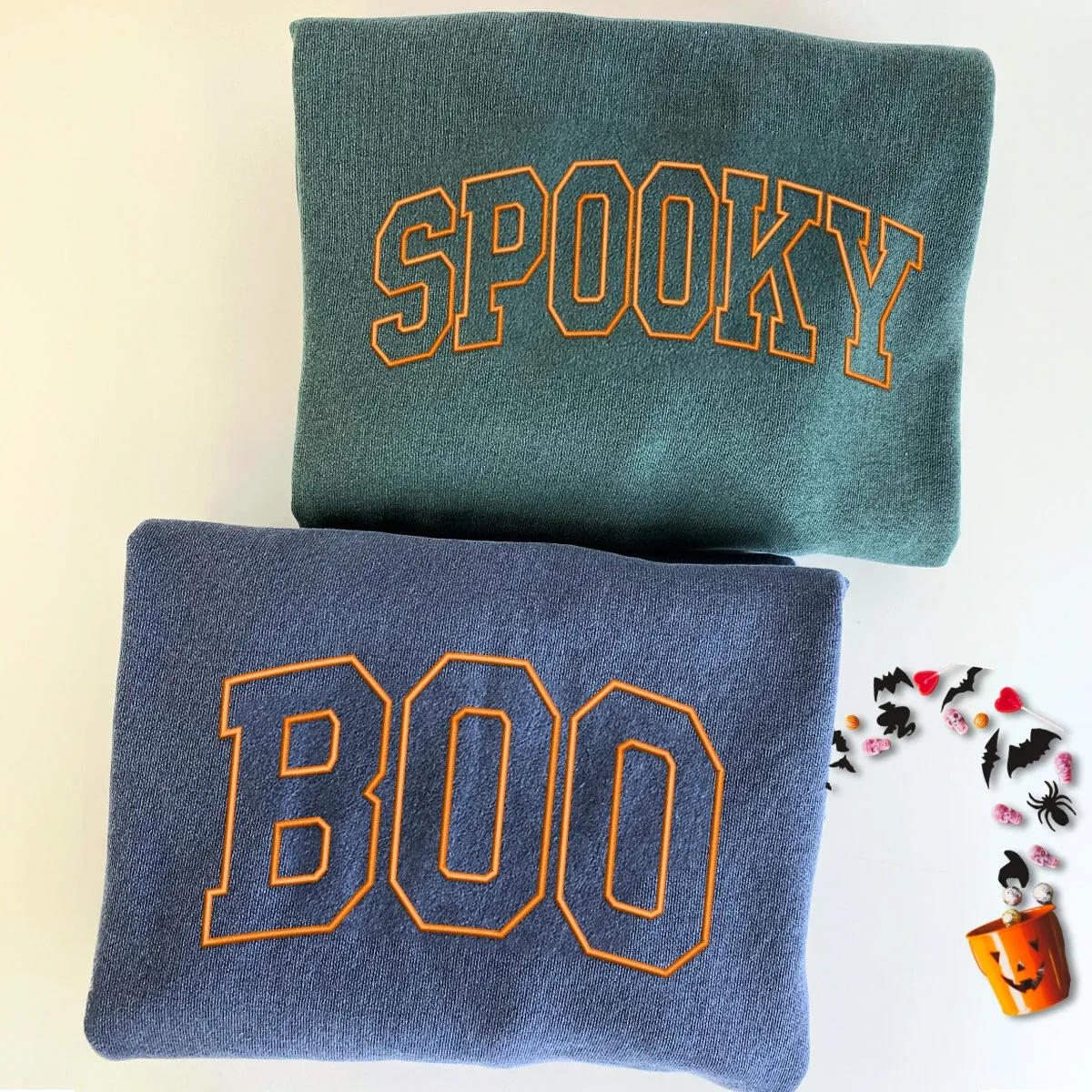Comfort Colors® Embroidered Boo Spooky Halloween T-Shirt or Sweatshirt sold by Embroly product image thumbnail 3