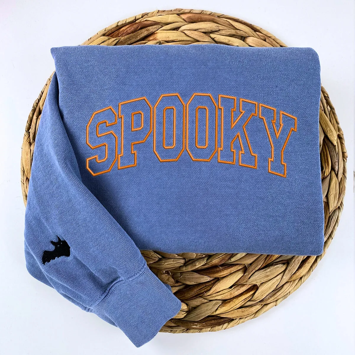 Comfort Colors® Embroidered Boo Spooky Halloween T-Shirt or Sweatshirt sold by Embroly product image thumbnail 2