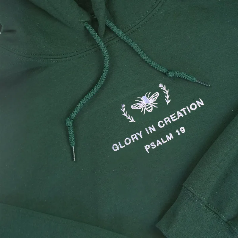 Embroidered Glory in Creation Psalm Sweatshirt or Hoodie sold by Embroly