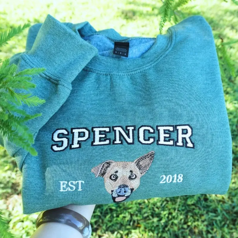 Custom Dog Embroidered Sweatshirt, Hoodie - Gift for Dog Pet Lover sold by Embroly