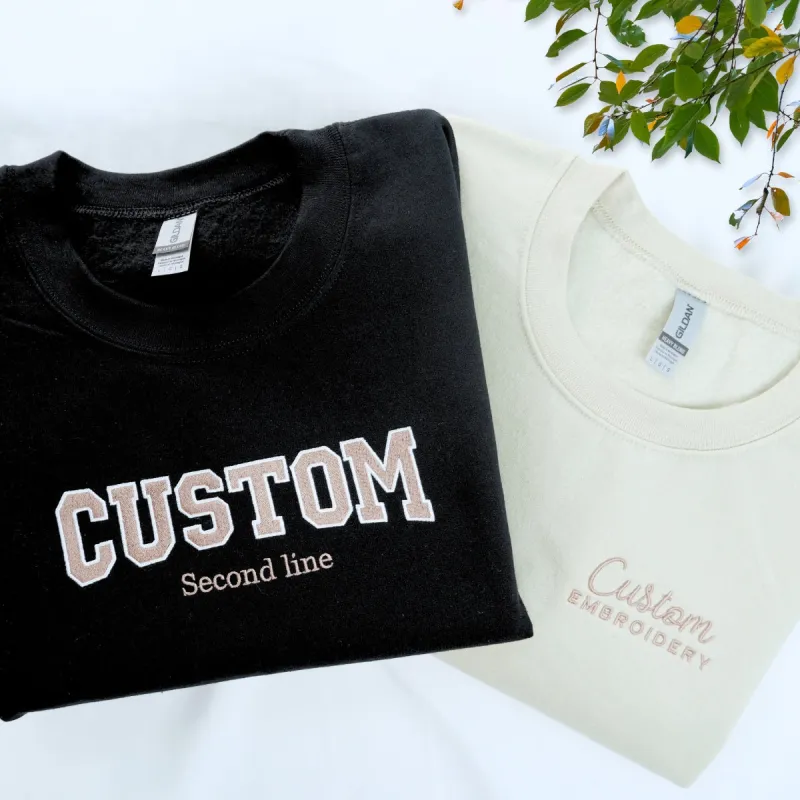 Custom Embroidered Sweatshirts - Unique Gift for Men or Women made by Embroly
