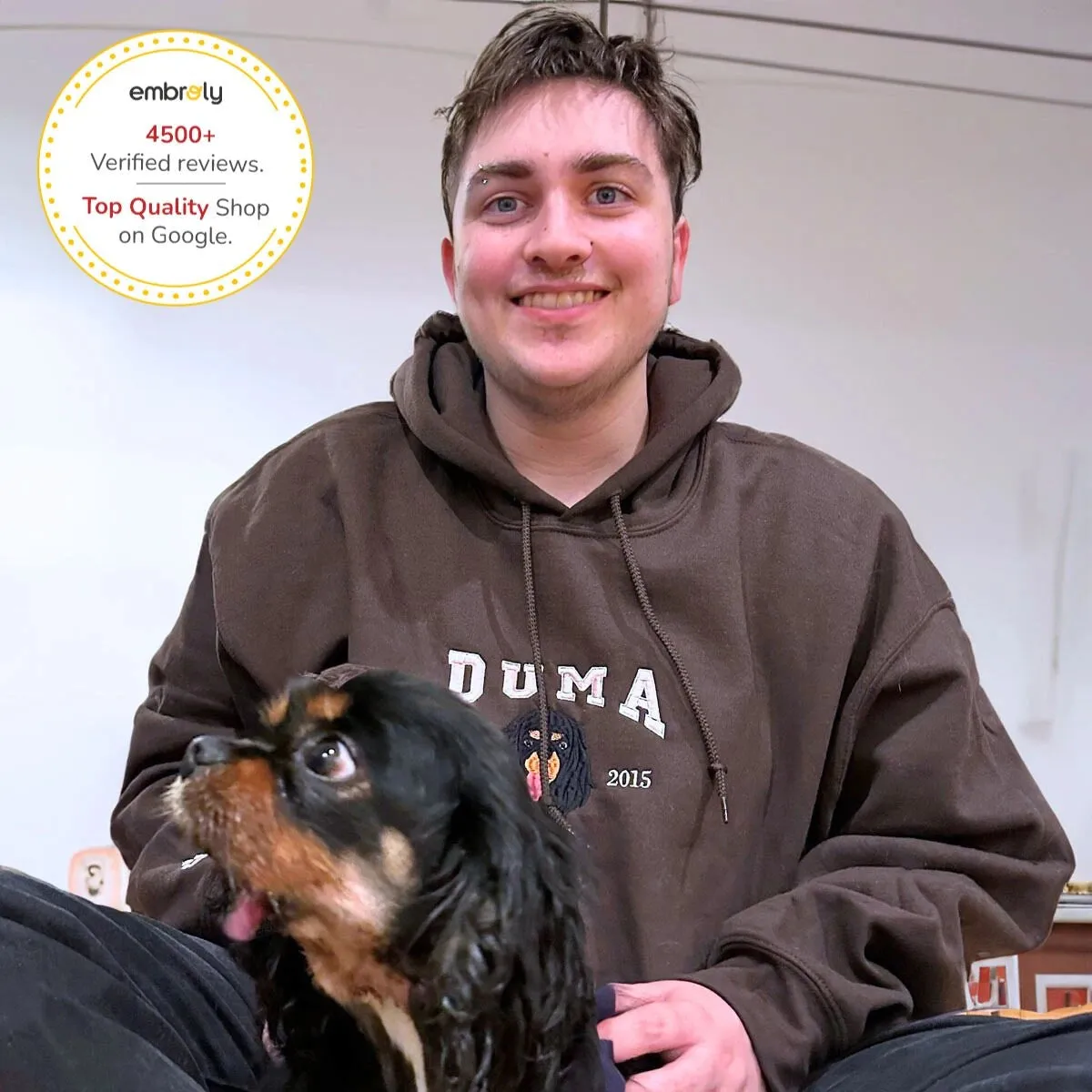 Custom Dog Embroidered Sweatshirt, Hoodie sold by Embroly product image thumbnail 2