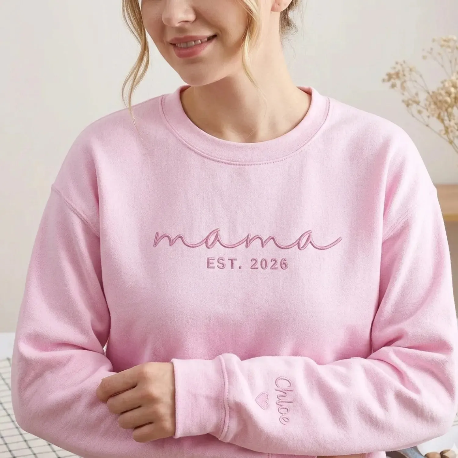 Mother’s Day Gift for Granddaughter - Custom Mama Embroidered Sweatshirt sold by Embroly product image thumbnail 5