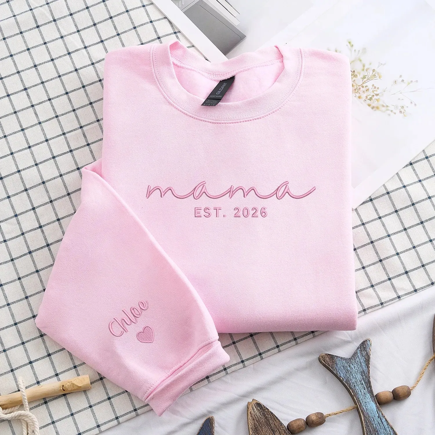 Mother’s Day Gift for Granddaughter - Custom Mama Embroidered Sweatshirt sold by Embroly product image thumbnail 4