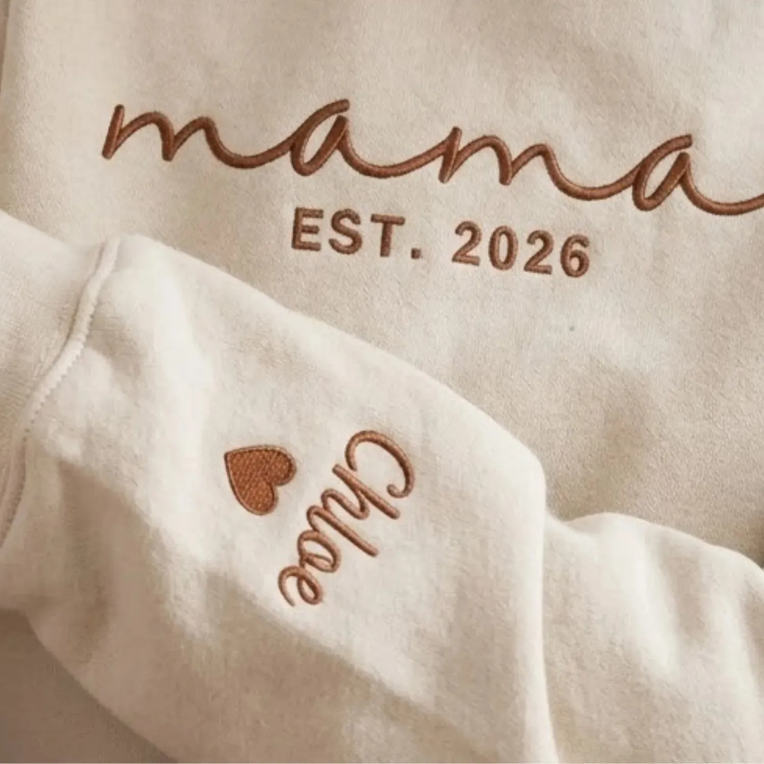 First Mother’s Day Gift - Personalized Mama Embroidered Sweatshirt for New Mom sold by Embroly product image thumbnail 3