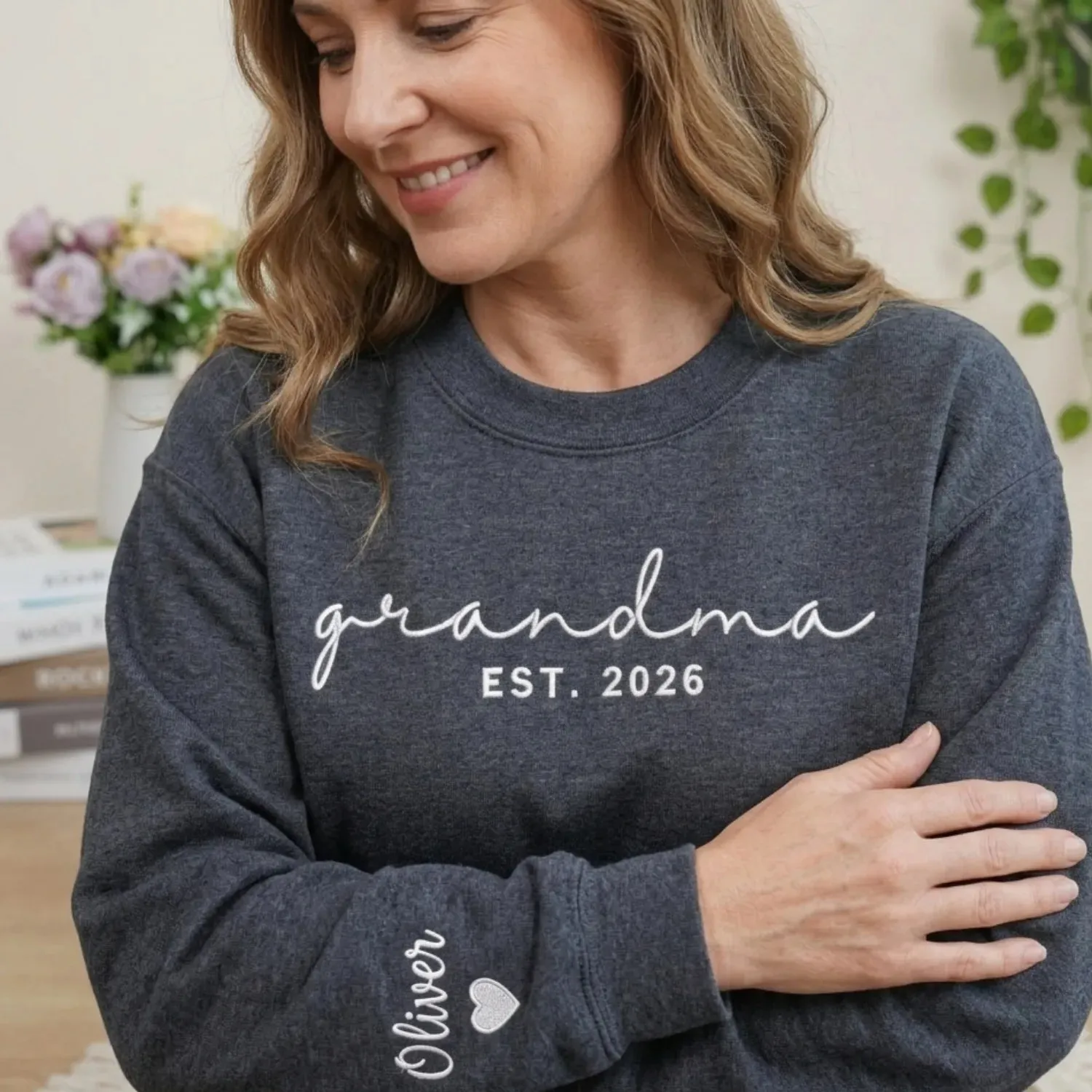 Grandma Sweatshirt - Mother’s Day Gift for Mother-in-Law from Daughter-in-Law sold by Embroly
