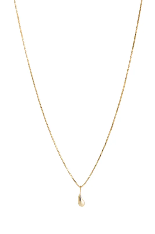 Lacrima Charm Necklace | 14k Gold made by Lisbeth Jewelry