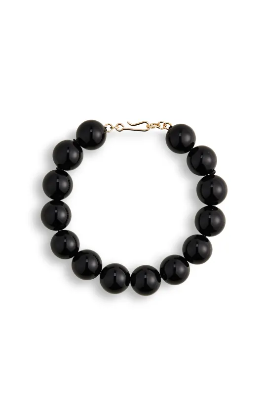 Grande Boule Bracelet Black Tourmaline sold by Lisbeth Jewelry