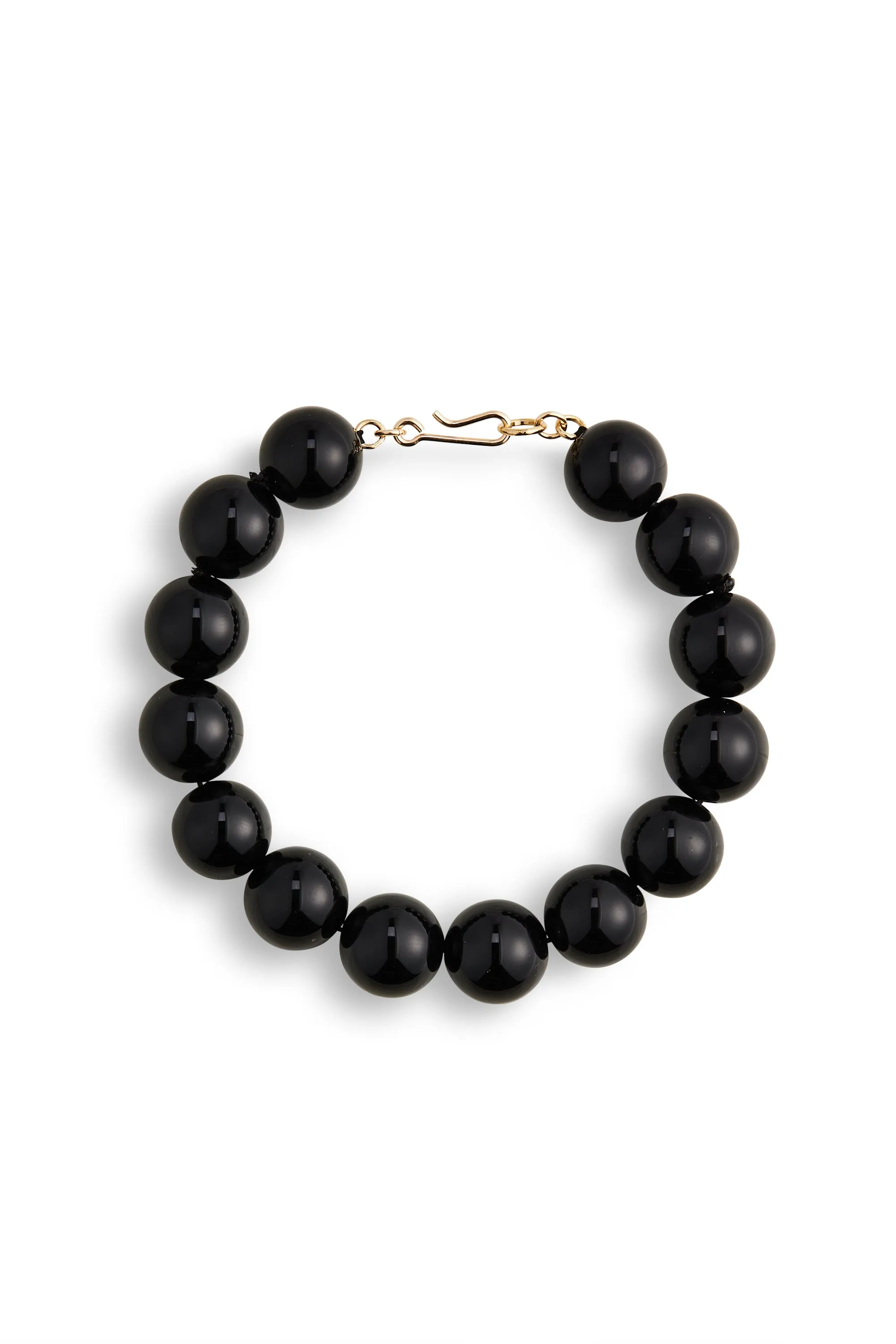 Grande Boule Bracelet Black Tourmaline sold by Lisbeth Jewelry