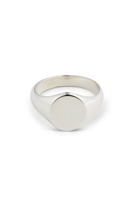 Classic Signet Ring Silver sold by Lisbeth Jewelry