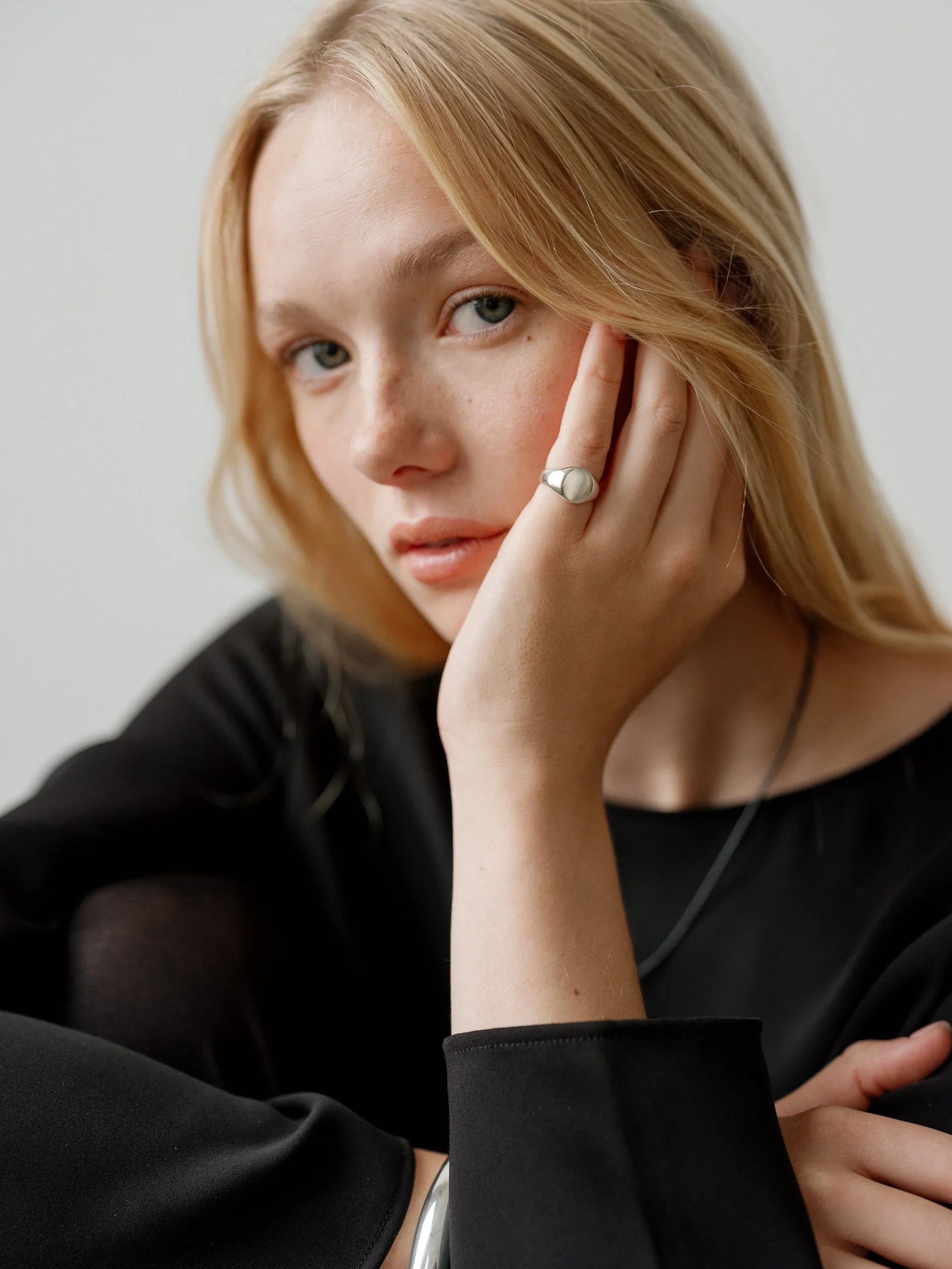 Classic Signet Ring Silver sold by Lisbeth Jewelry product image thumbnail 3