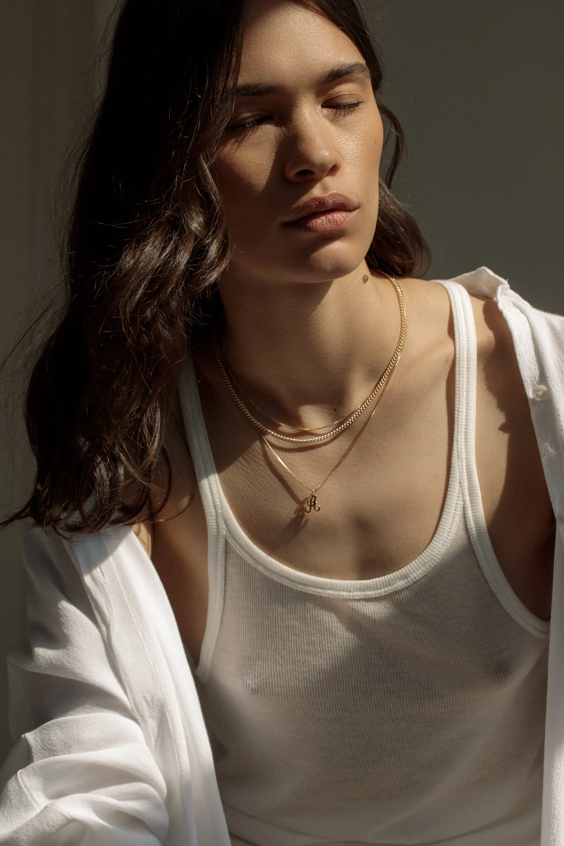 Initial Necklace Box Chain sold by Lisbeth Jewelry product image thumbnail 2