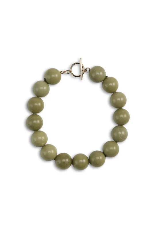 Grande Boule Bracelet Avocado made by Lisbeth Jewelry