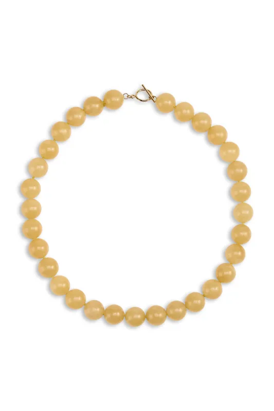 Grande Boule Honey Jade made by Lisbeth Jewelry