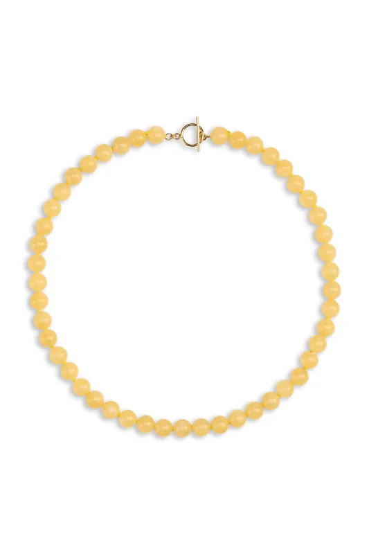 Classic Boule Honey Jade made by Lisbeth Jewelry