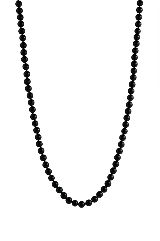 Classic Boule Black Tourmaline Long made by Lisbeth Jewelry