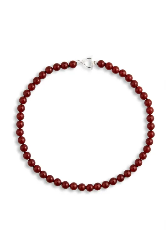 Classic Boule Red Agate made by Lisbeth Jewelry