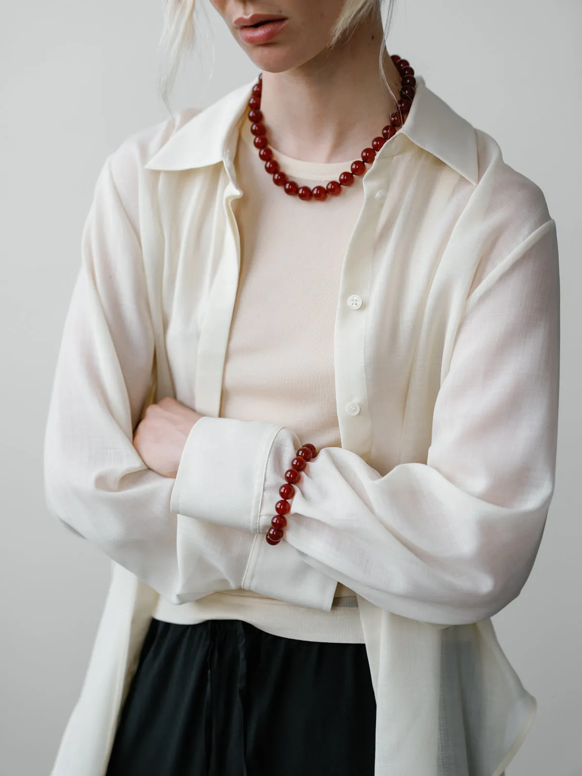 Grande Boule Red Agate sold by Lisbeth Jewelry product image thumbnail 3