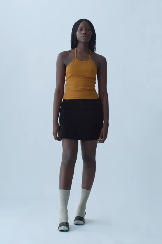 Organic Cotton Pomelo Halter Tank, Miso made by Nu Swim