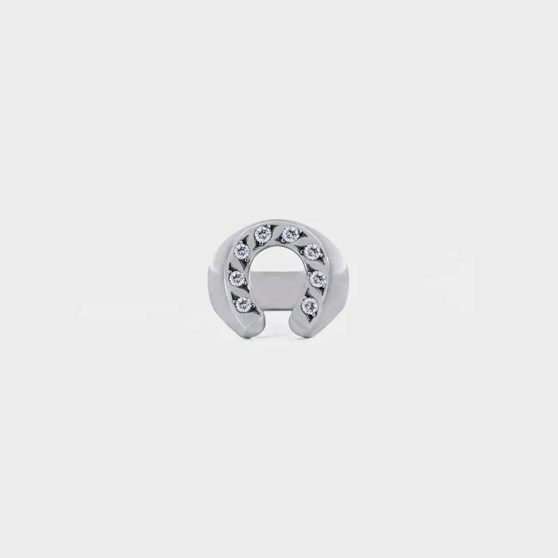 Horseshoe Ring | White Diamonds - A made by Good Art Hlywd