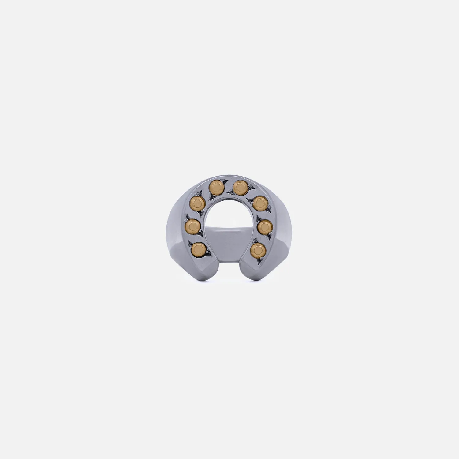 Horseshoe Ring | Sterling Silver w/ 18K Yellow Gold-D's - A sold by Good Art Hlywd