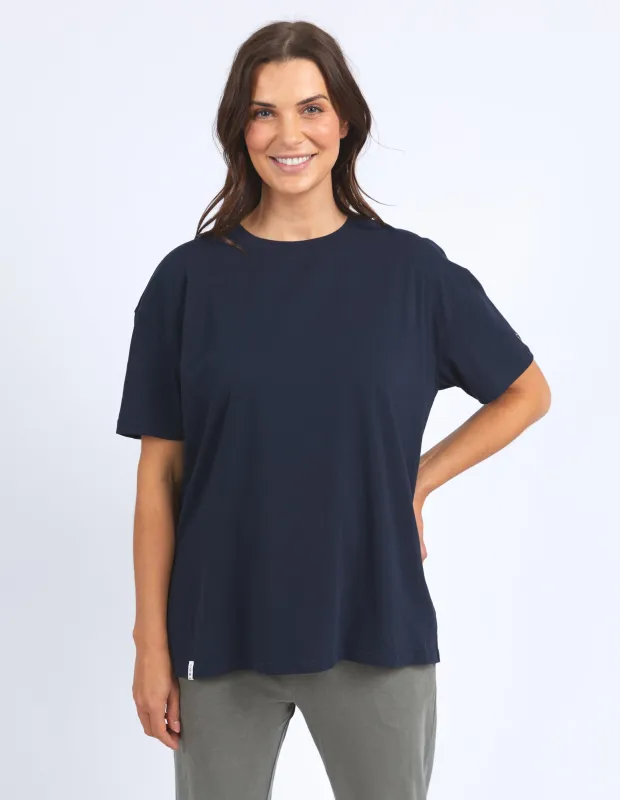 Long Split Tee Dark Sapphire sold by Elm Lifestyle
