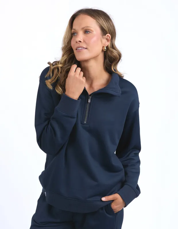 Tatum Half Zip Fleece Dark Sapphire sold by Elm Lifestyle