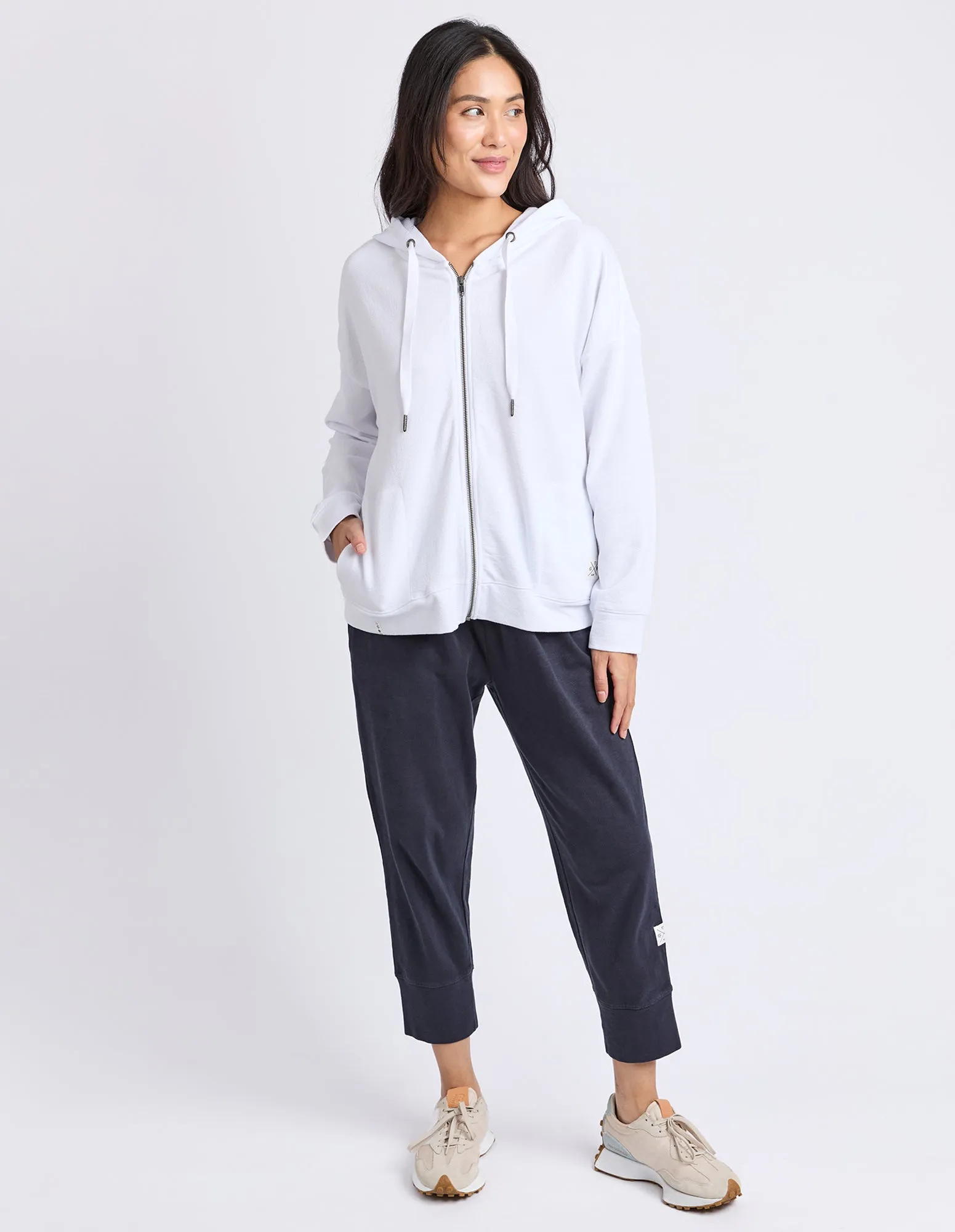 Beachy Long Sleeve Zip Hoodie White sold by Elm Lifestyle product image thumbnail 2