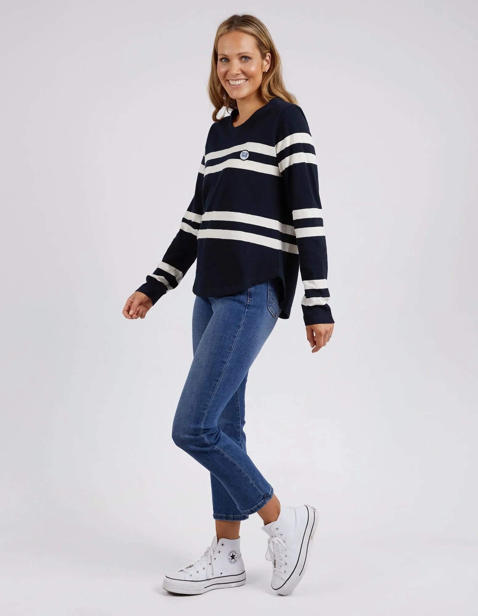 Allegra Long Sleeve Navy & Vintage White sold by Elm Lifestyle product image thumbnail 4