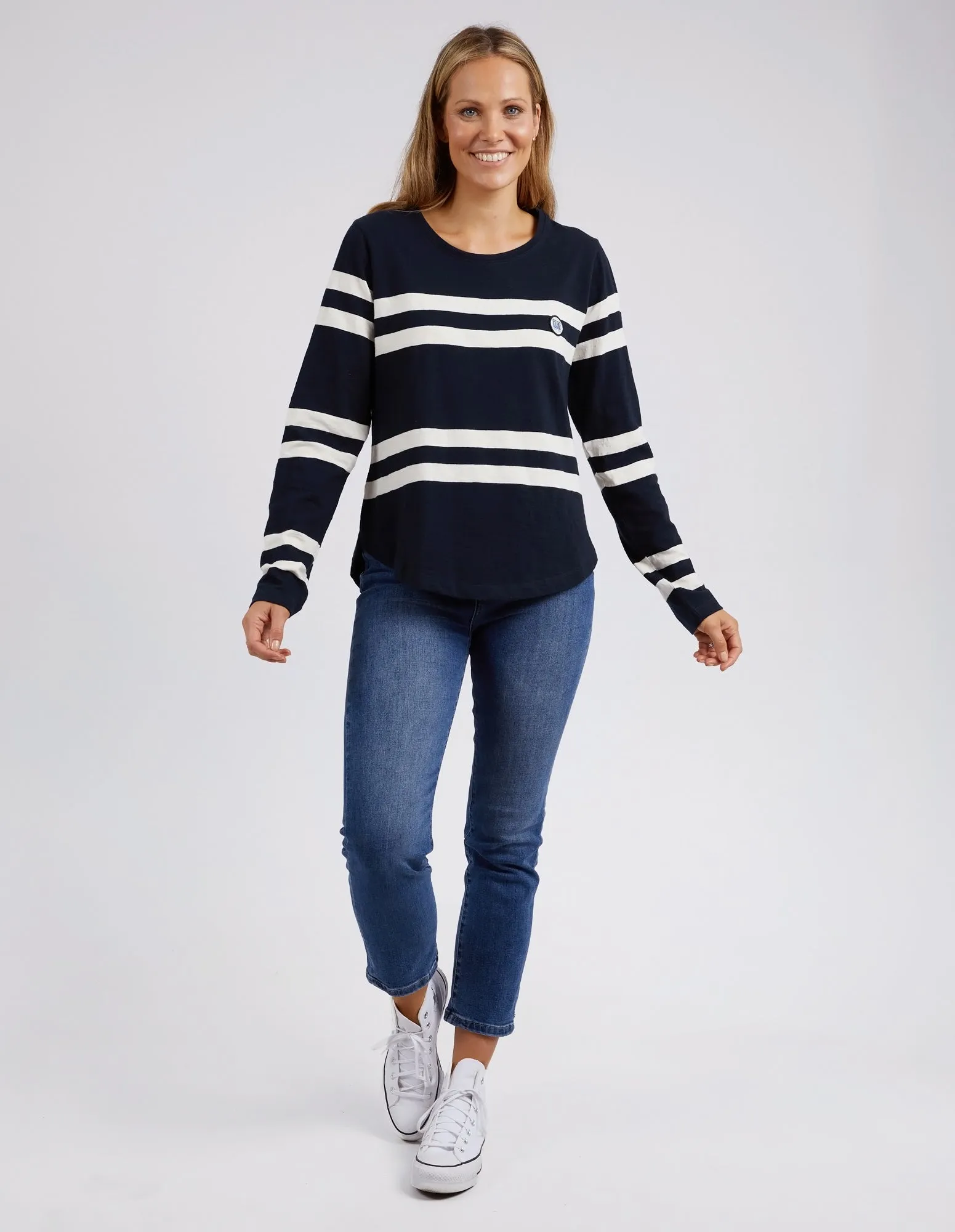 Allegra Long Sleeve Navy & Vintage White sold by Elm Lifestyle product image thumbnail 2