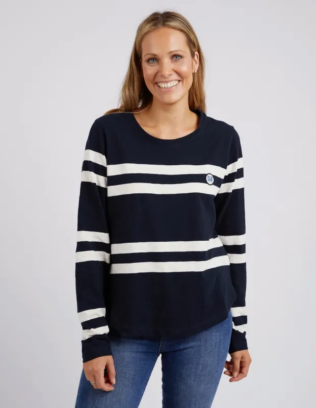 Allegra Long Sleeve Navy & Vintage White sold by Elm Lifestyle