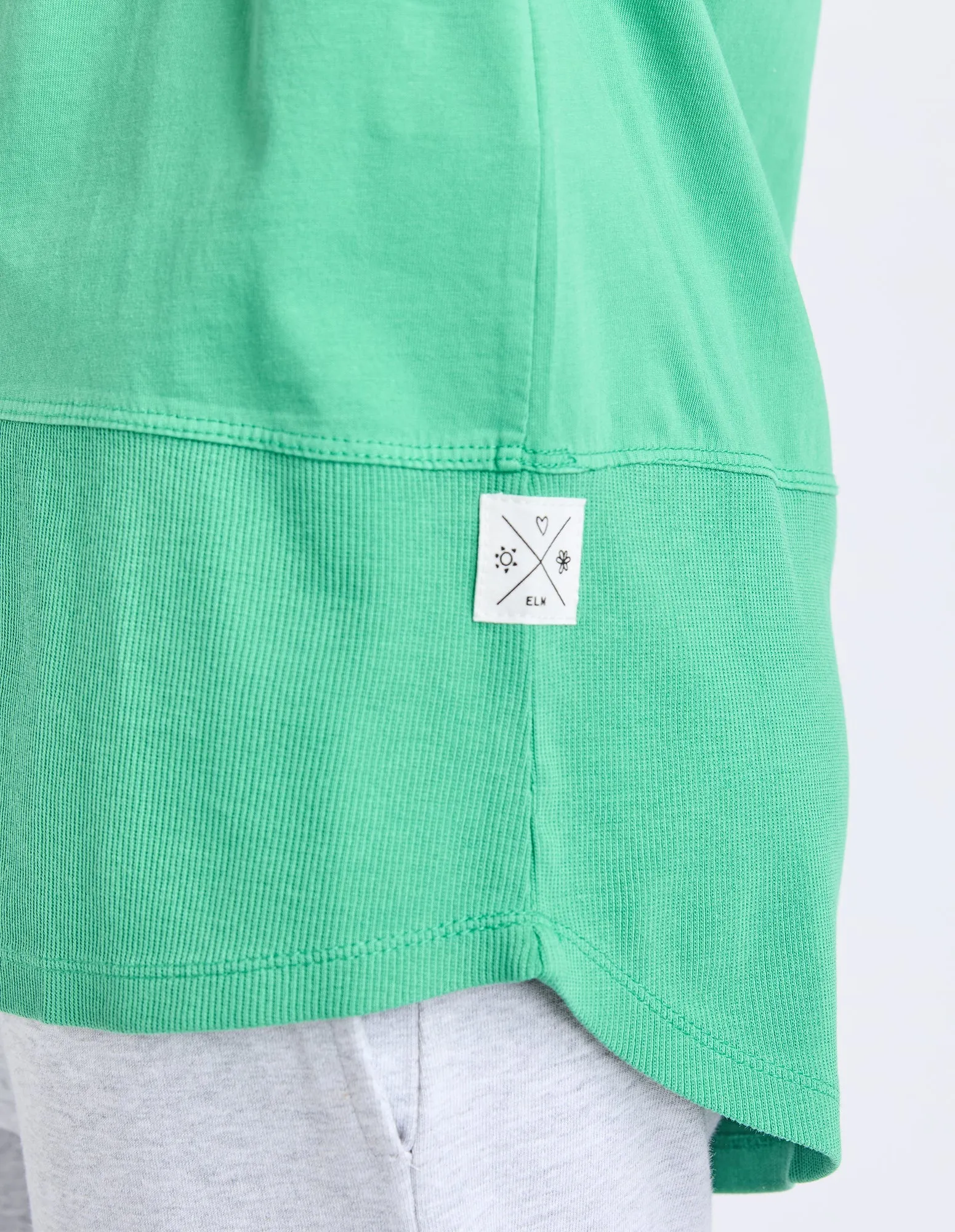 Rib Short Sleeve Tee Pine Green sold by Elm Lifestyle product image thumbnail 5