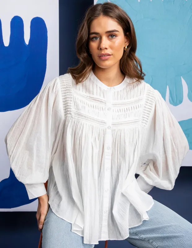 Montana Blouse Marshmallow sold by Elm Lifestyle