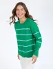 Charli Stripe Knit Pine Green sold by Elm Lifestyle