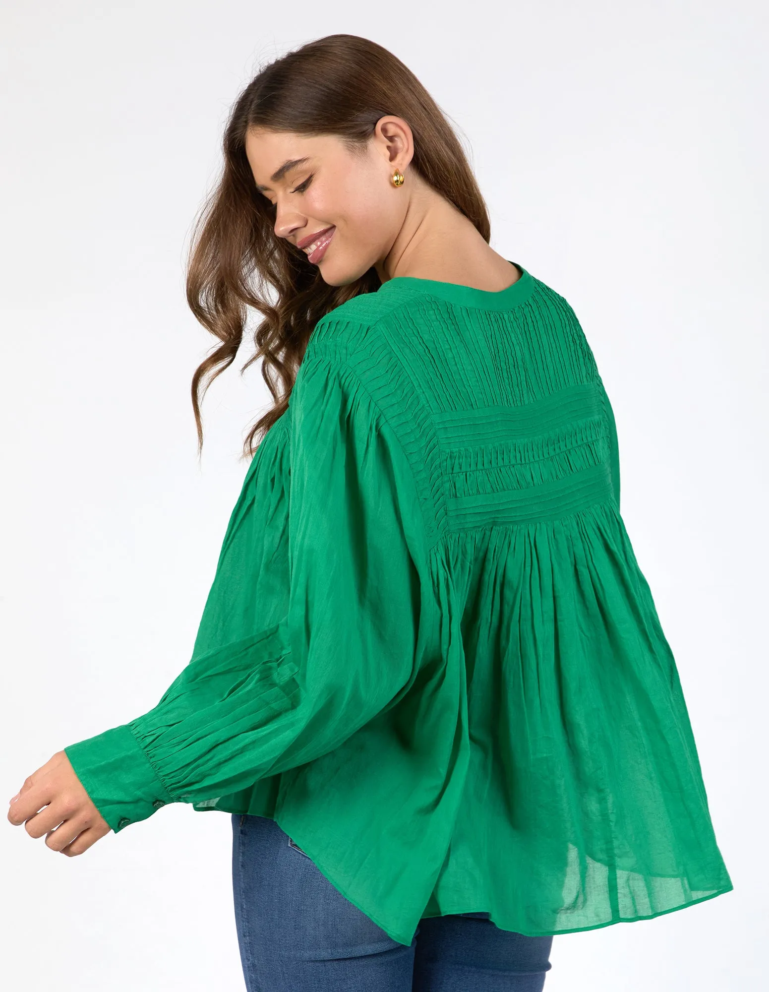Montana Blouse Pine Green sold by Elm Lifestyle product image thumbnail 3