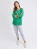 Rib Long Sleeve Pine Green sold by Elm Lifestyle