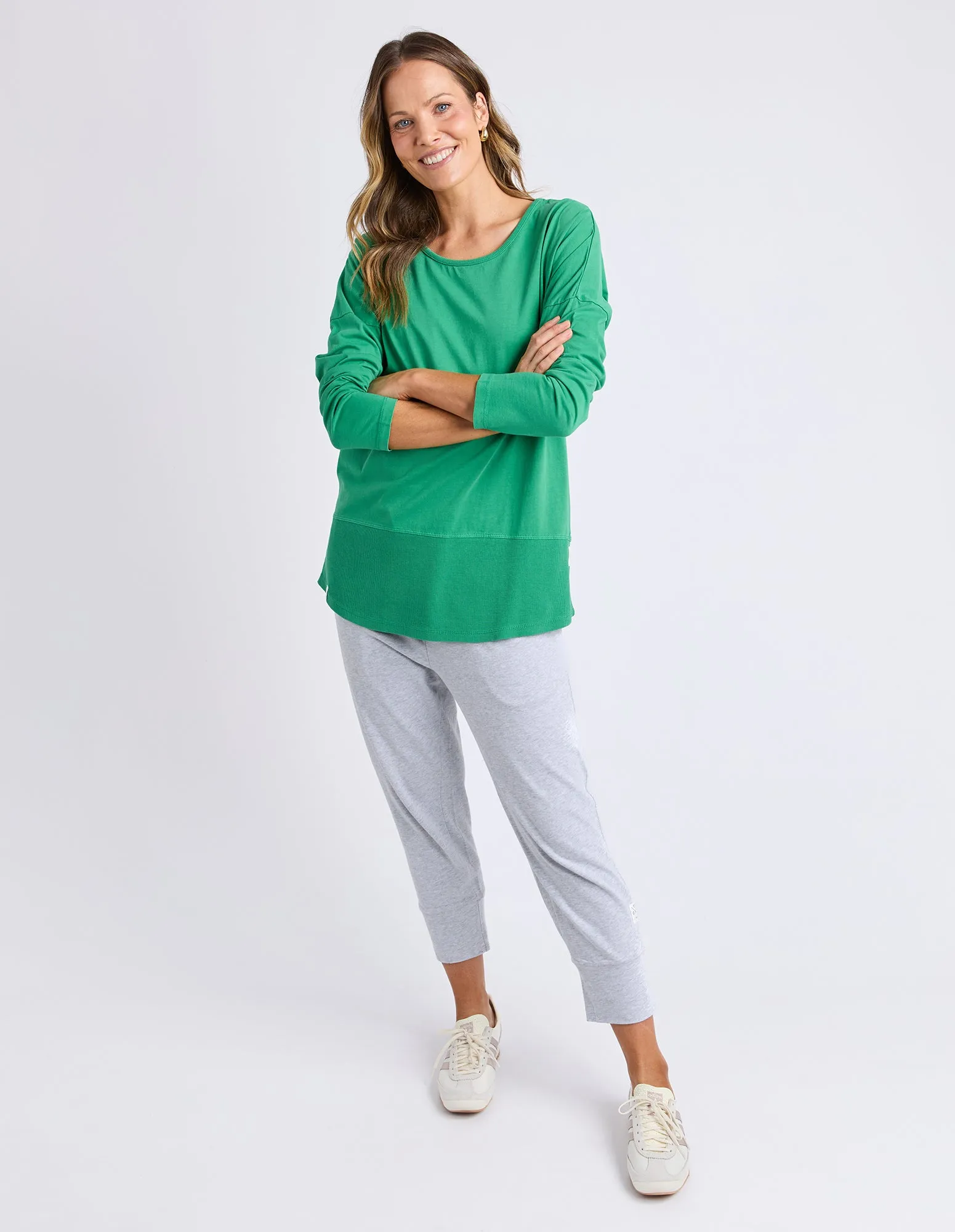 Rib Long Sleeve Pine Green sold by Elm Lifestyle product image thumbnail 2