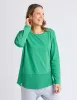 Rib Long Sleeve Pine Green sold by Elm Lifestyle