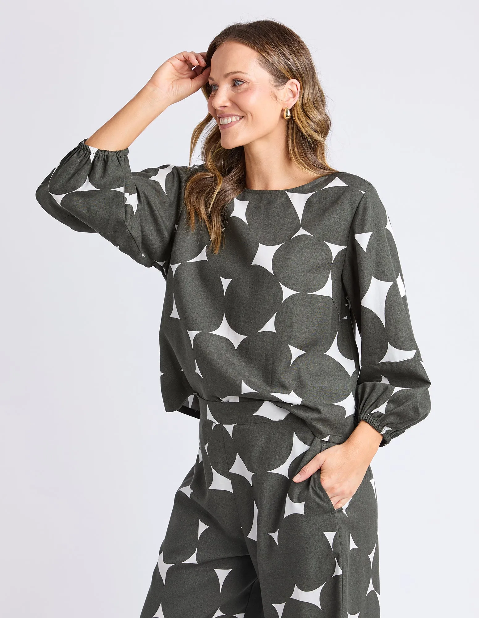 Demi Spot Top Basil sold by Elm Lifestyle product image thumbnail 4