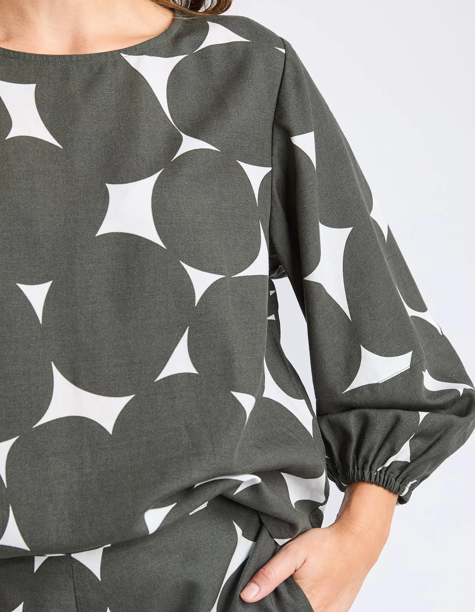 Demi Spot Top Basil sold by Elm Lifestyle product image thumbnail 5