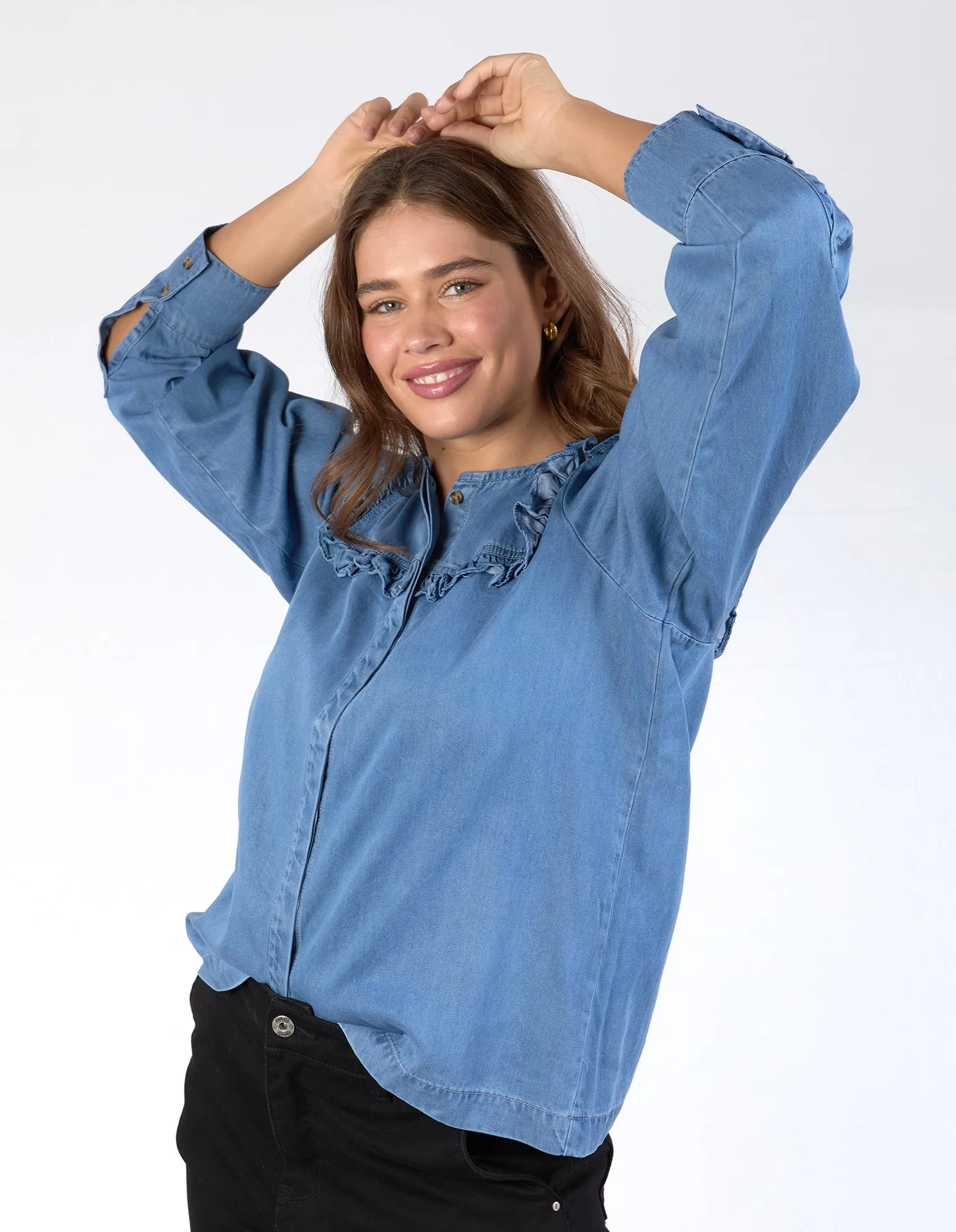 Frankie Blouse Mid Blue Wash sold by Elm Lifestyle product image thumbnail 4