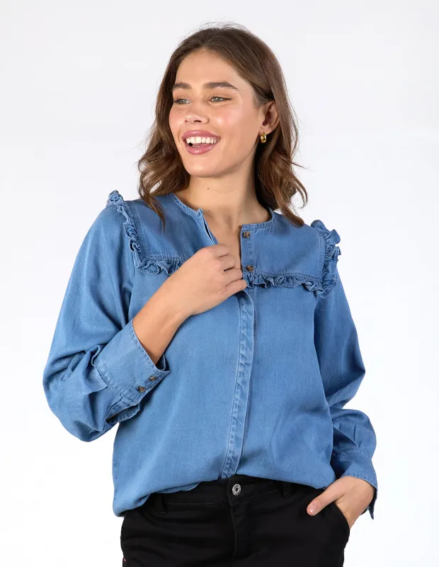 Frankie Blouse Mid Blue Wash sold by Elm Lifestyle