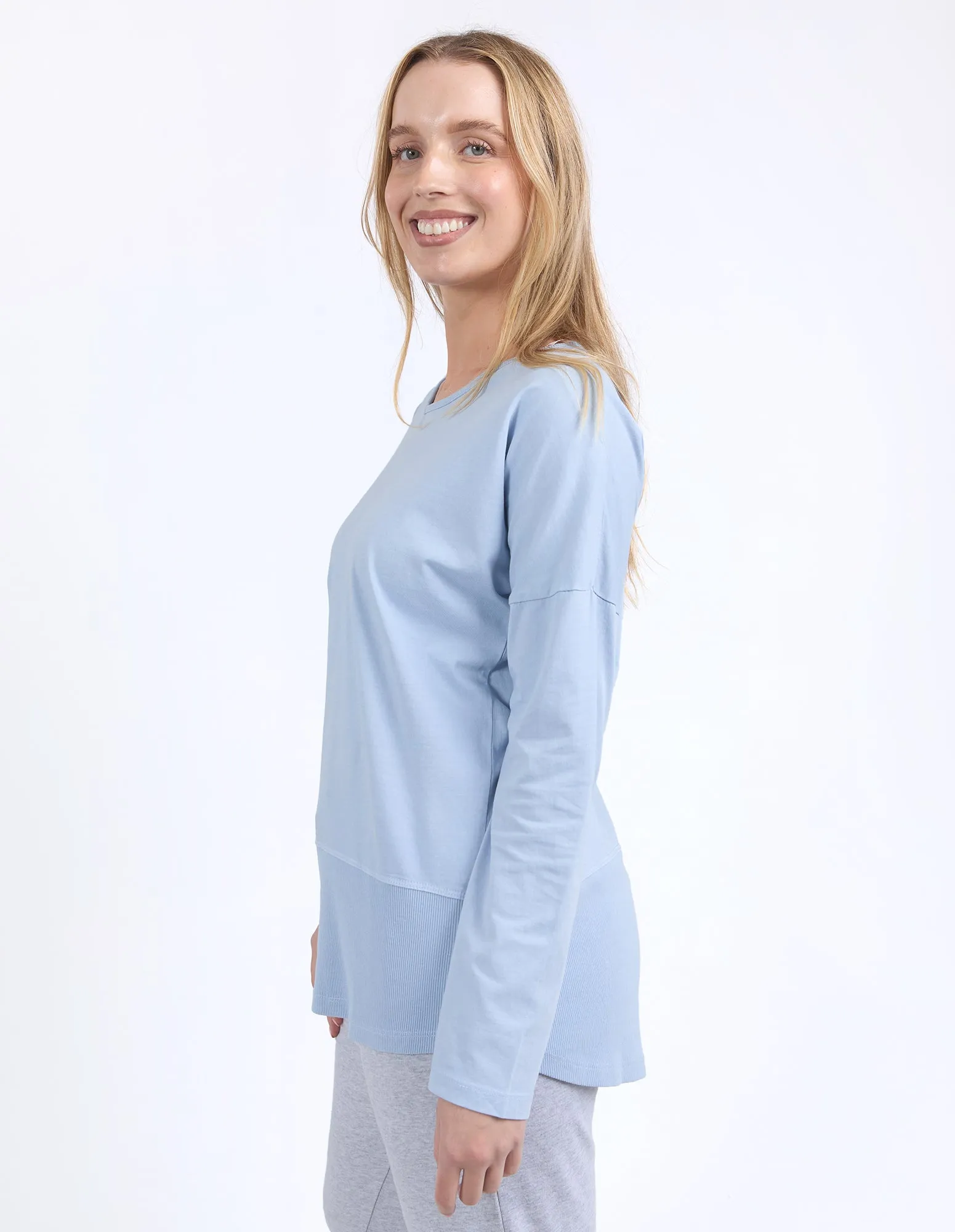 Rib Long Sleeve Sky Blue sold by Elm Lifestyle product image thumbnail 4