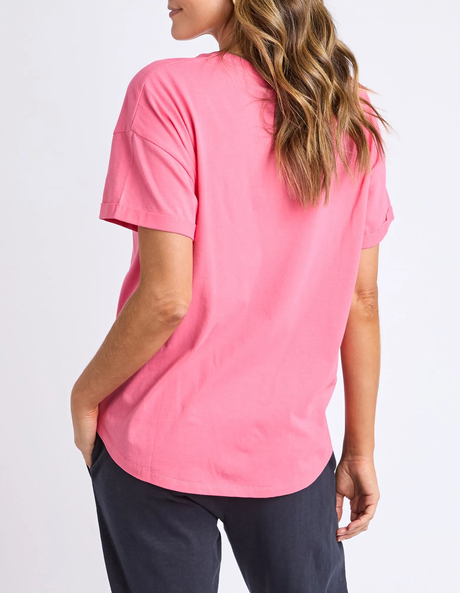 Halli Short Sleeve Tee Azalia Pink sold by Elm Lifestyle product image thumbnail 3